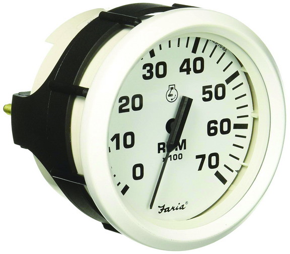 Faria 33104 Dress Tachometer (7000 RPM)   4  Whit...