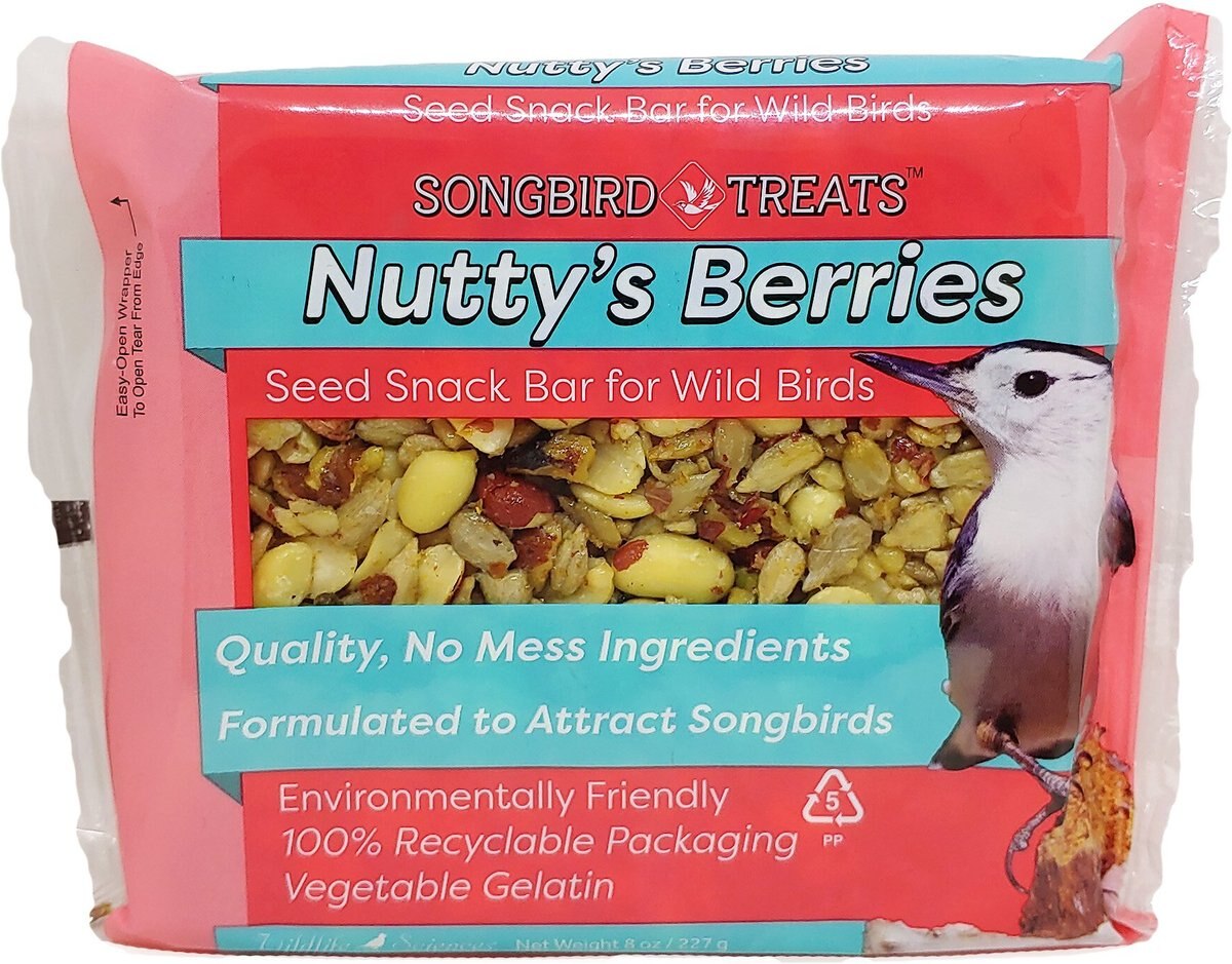 Songbird Treats Nutty's Berries Seed Bar Bird Treats