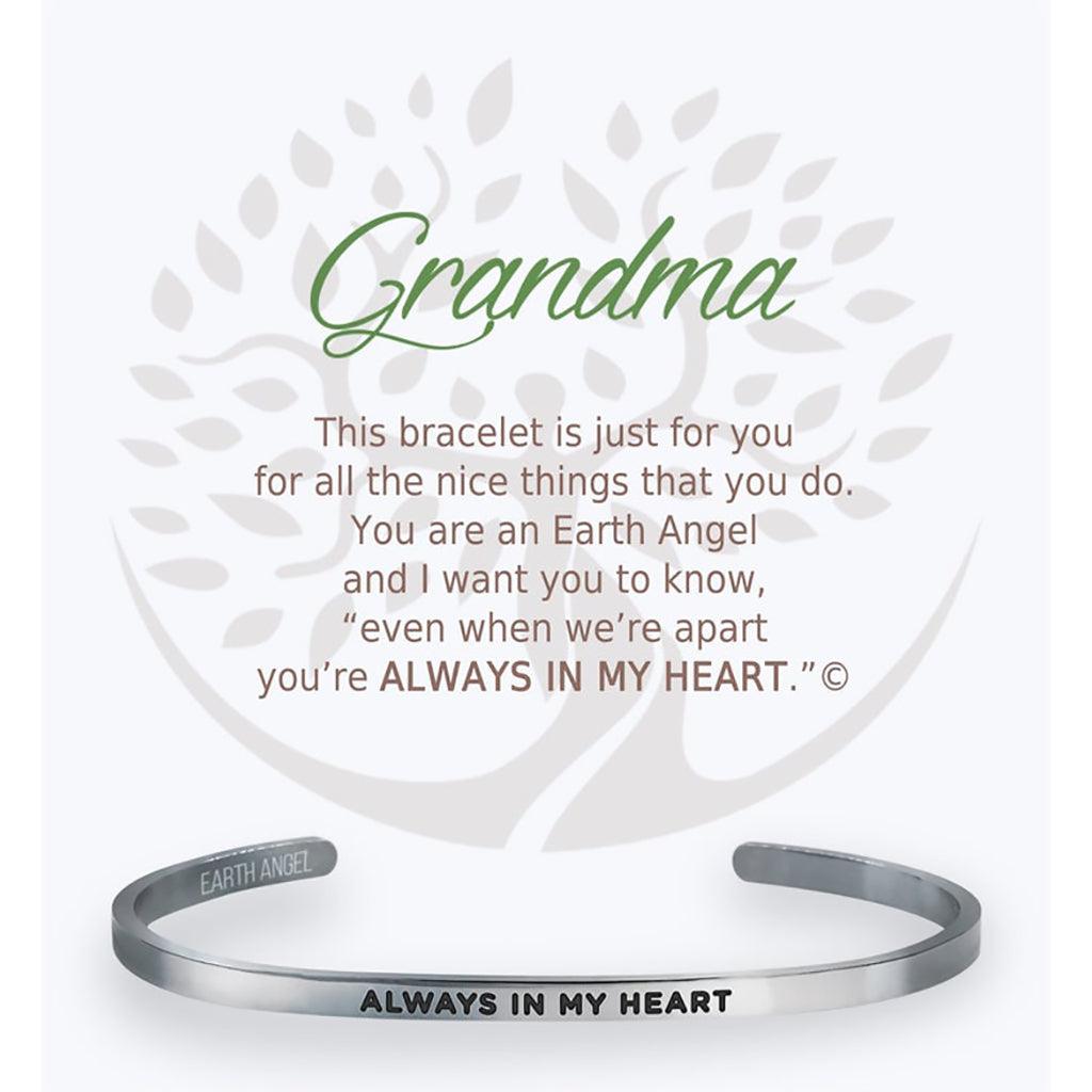 Earth Angel  Grandma Cuff Bracelet in Silver