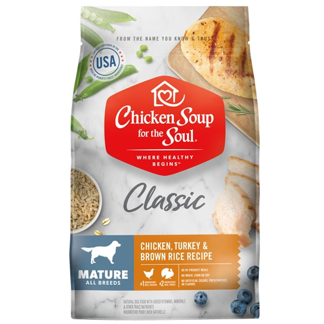 Chicken Soup for the Soul Chicken， Turkey and Brown Rice Mature Dry Dog Food