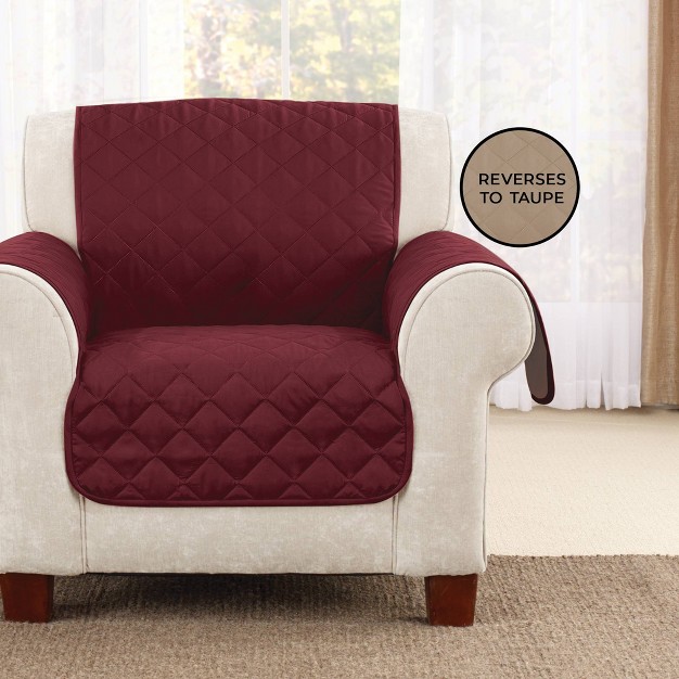 Reversible Chair Furniture Protector Taupe Sure Fit