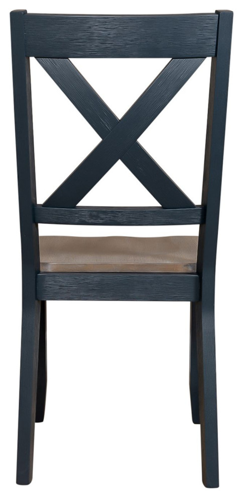 Sias X Back Side Chair  Navy   Modern   Armchairs And Accent Chairs   by Modon  Houzz