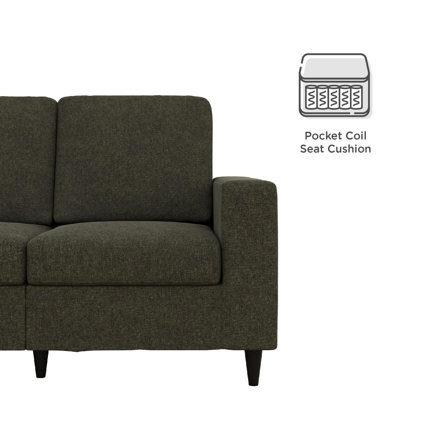 DHP Cooper Loveseat， Gray Linen