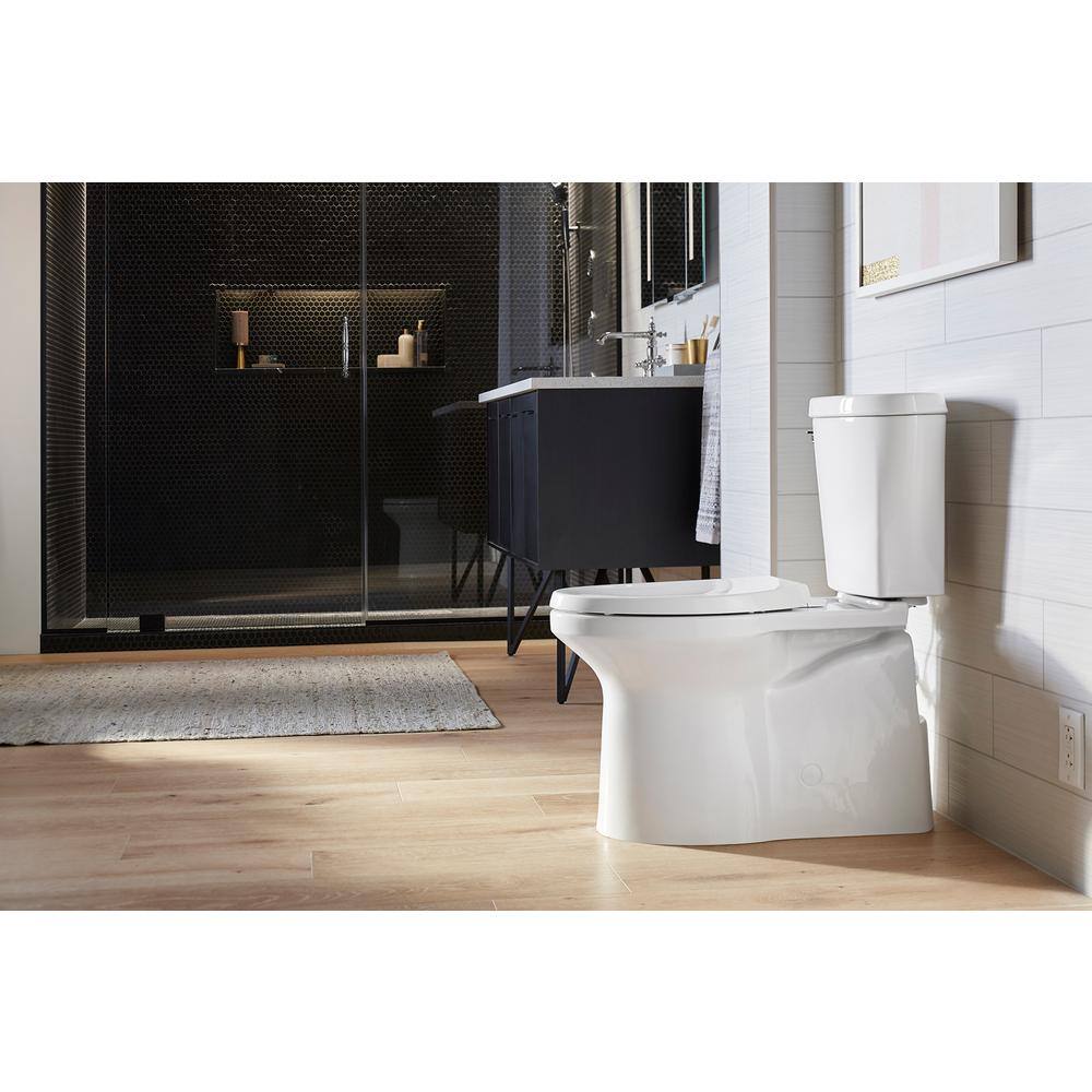 KOHLER Betello 2-Piece 1.28 GPF Single Flush Elongated Toilet in White (Seat Not Included) 20197-0