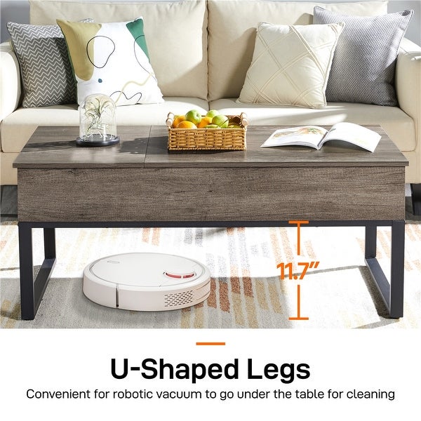 Yaheetech Split Lift-top Coffee Table with Hidden Compartments