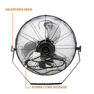 Vie Air Dual Function Indoor Black 18 in. Wall Tilting Fan 985109799M