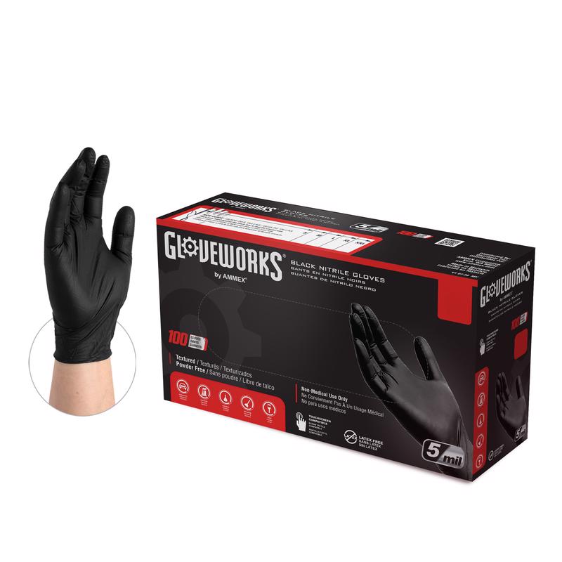 DSP GLOVE NIT 2X BLK PF