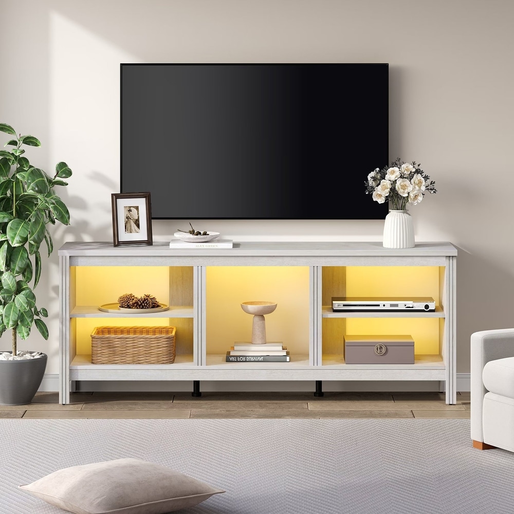 Classical 70 Inch TV Stand  TV Console Table for 75 Inch TV with LED