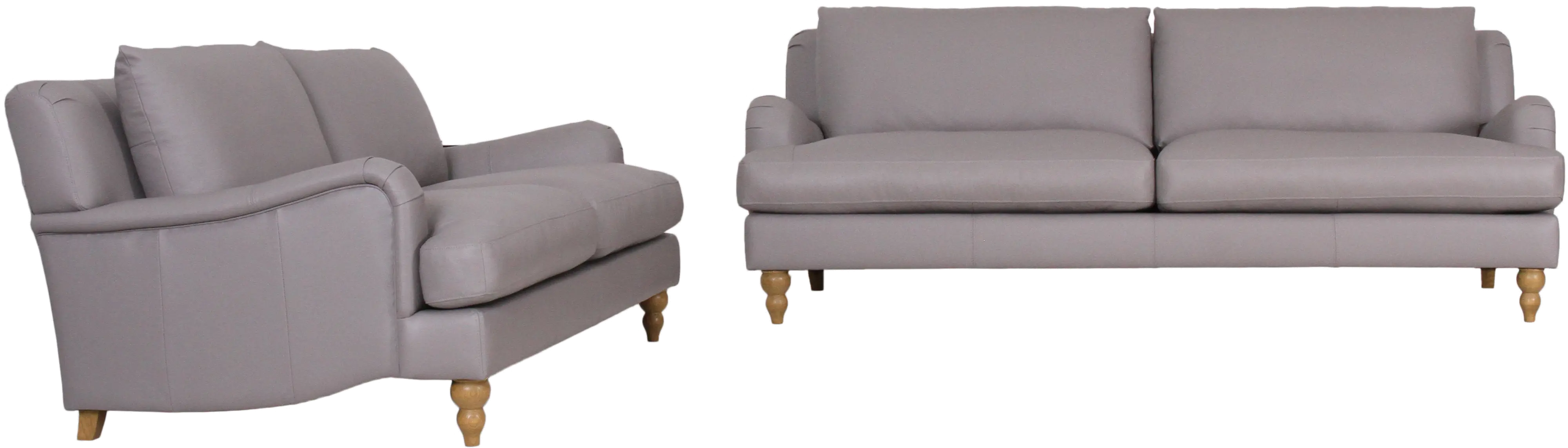 Regatta Gray Leather Sofa