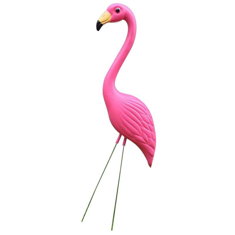 CUTICATE 1PC Pink Flamingo Statues Garden Stakes for Outdoor Lawn Patio Decor Looking Up