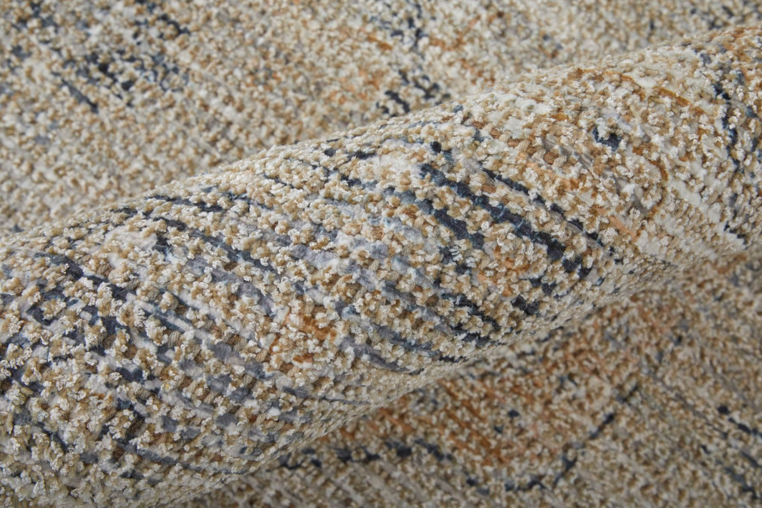 Ramey Hand Woven Tan and Gray Rug by BD Fine