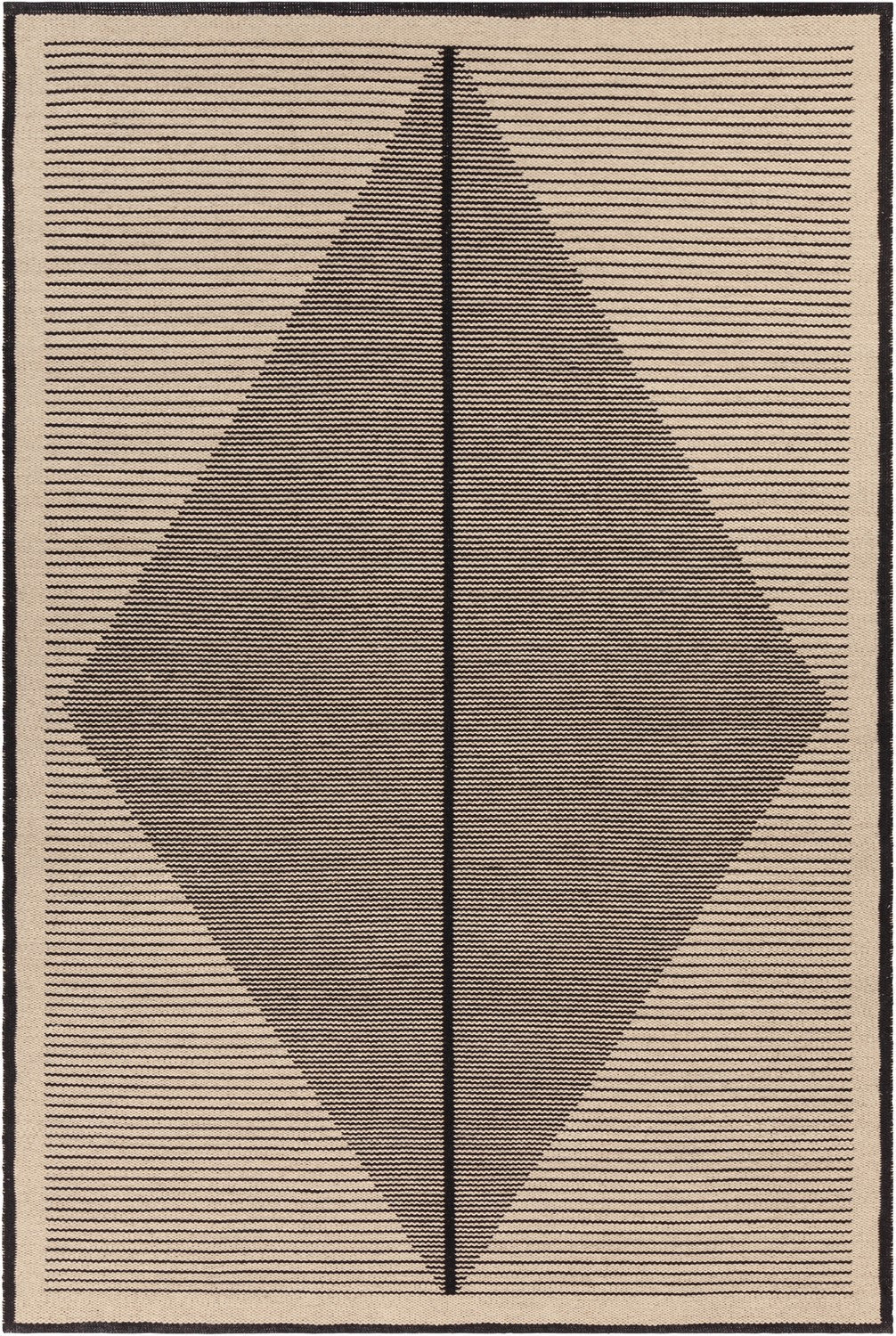 Elyza Beige/Black Hand Woven Rug