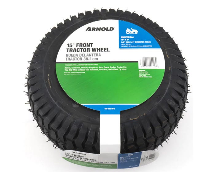 Arnold Universal Lawn Tractor Front Wheel， 15