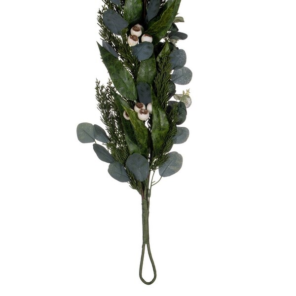 Vickerman 6' Green Artificial Eucalyptus Berry Garland.