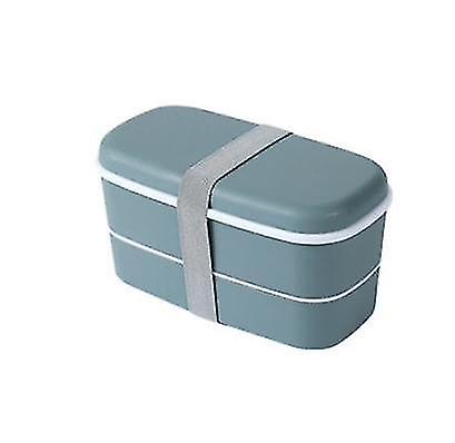 High Capacity Lunch Box With Cutlery Health Material Portable Kids Bento Box(green)