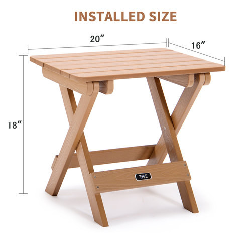 TALE Adirondack Portable Folding Side Table Square...