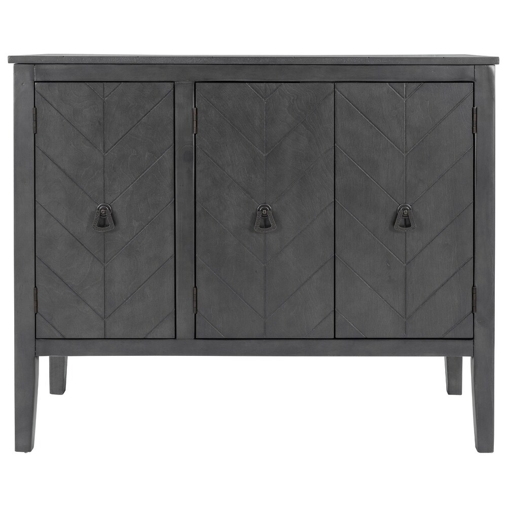 Modern Accent Storage Cabinet Console Table with Adjustable Shelf