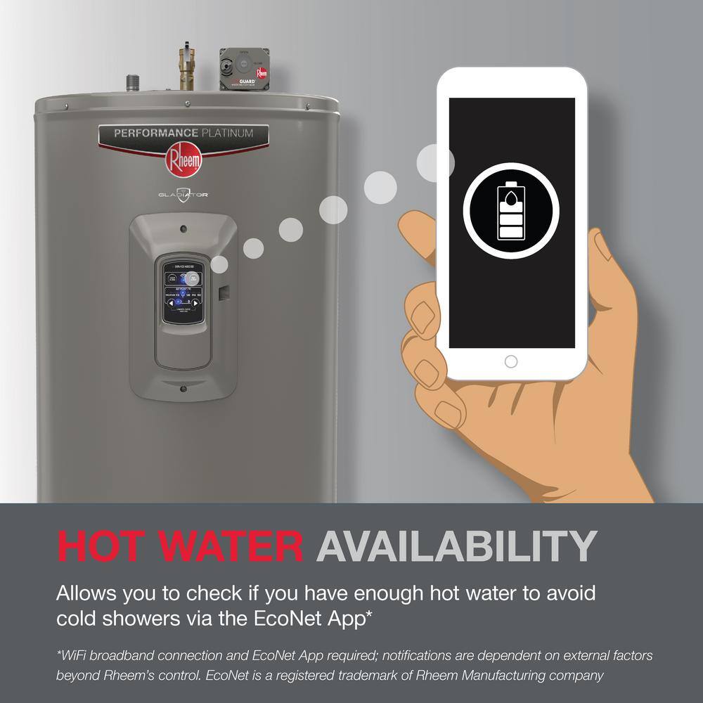 Rheem Gladiator 50 Gal. Tall 12 Year 55005500-Watt Smart Electric Water Heater with Leak Detection and Auto Shutoff XE50T12CS55U1