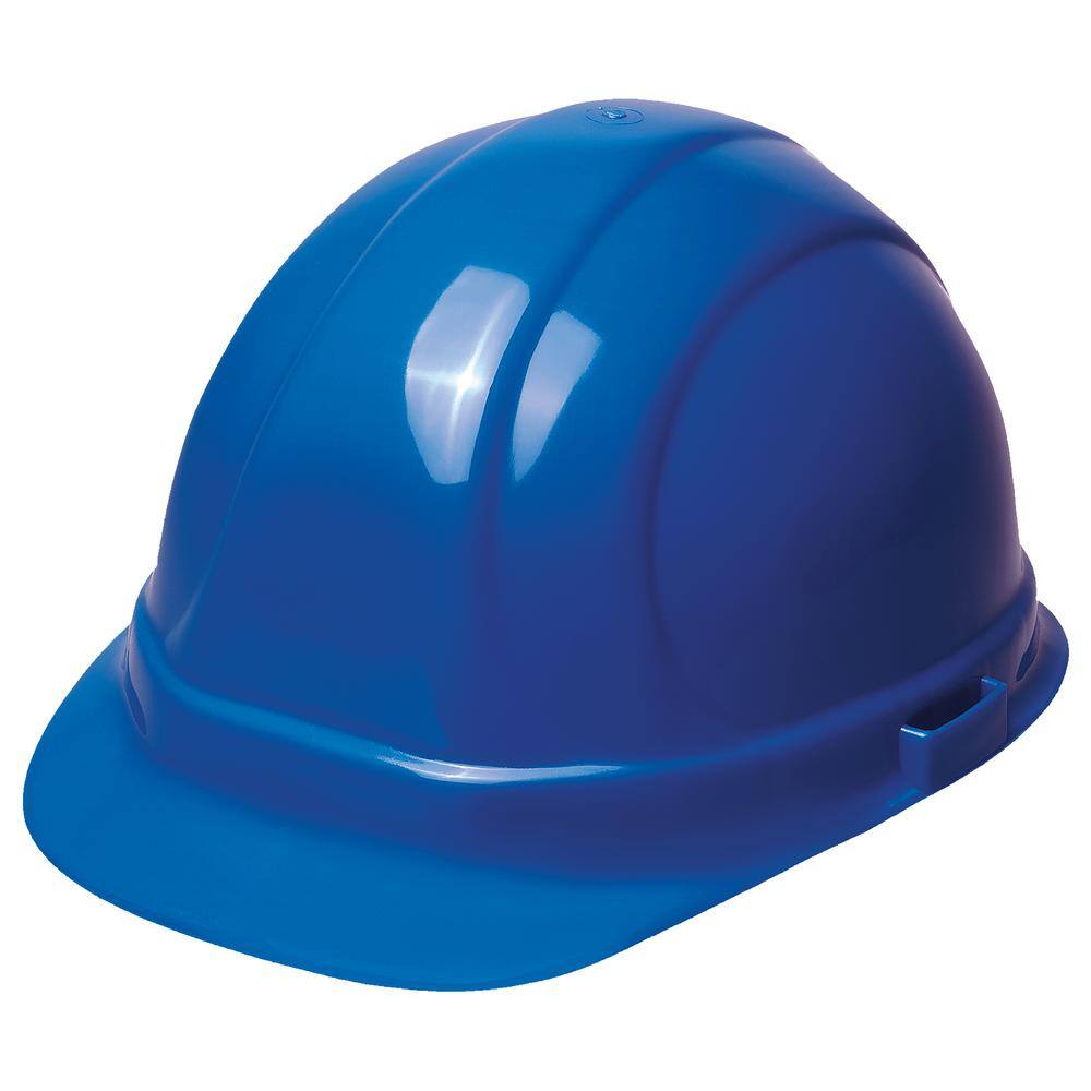 ERB Omega II 6 Point Nylon Suspension Slide-Lock Cap Hard Hat in Blue 19136