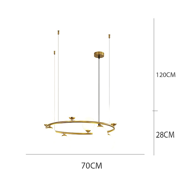 LED Pendant Light 4/6/8-Lights Globe Design Geometric Shapes Flush Mount Lights Metal Sputnik Linear Geometrical Painted Finishes Contemporary Chandeliers 110-240V LED Light Source Included