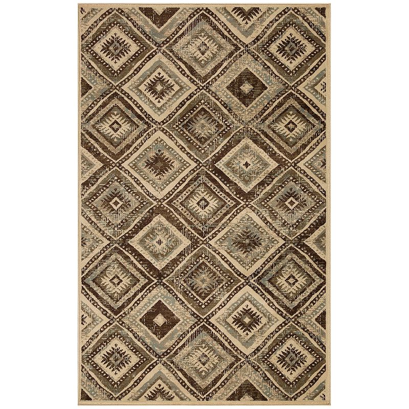 SUPERIOR Farmhouse Southwestern Diamonds Power-Loomed Indoor Area Rug or Runner