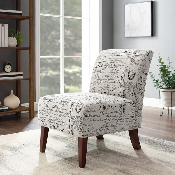 Porch and Den Bonner Written Text Print Accent Chair