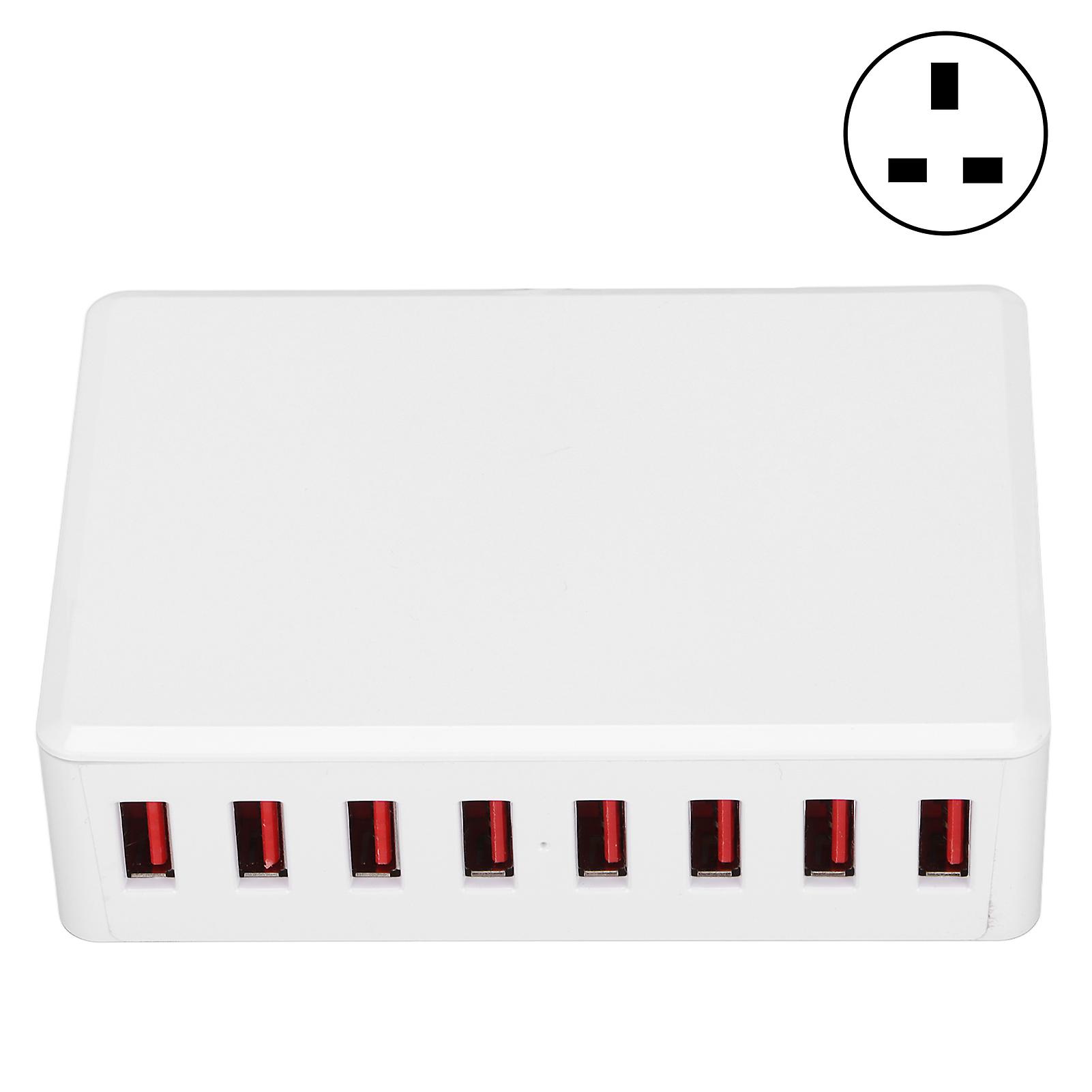 2.4a 40w 8 Ports Usb Charger Portable Usb Desktop Smart Charging Station For Phones Tabletsuk Plug 100240v