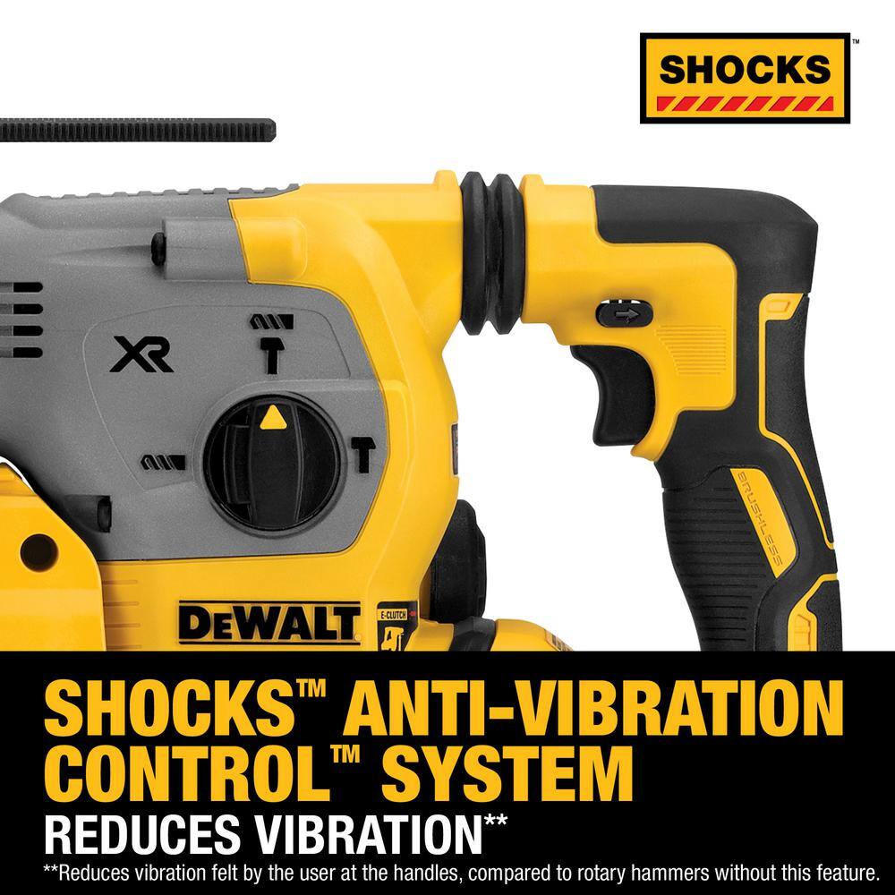 DW 20V MAX XR Cordless Brushless 1-18 in. SDS Plus L-Shape Rotary Hammer (Tool Only) DCH293B