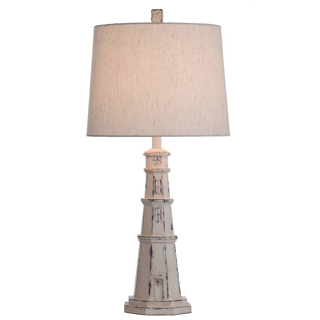 Berwyn Light House Table Lamp With Tapered Drum Shade White Stylecraft