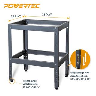 POWERTEC Router Table Stand 36 in. x 28 in. 400 lbs. Router Table Stand with Adjustable Legs and Levelers for Woodworking UT1006N