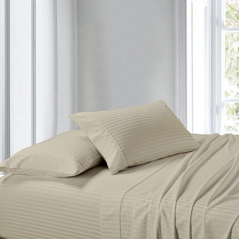 100% Cotton Sheet Set Striped 300 Thread Count