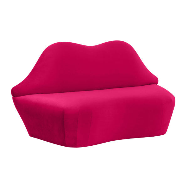 Lips Hot Velvet Settee in Various Colors