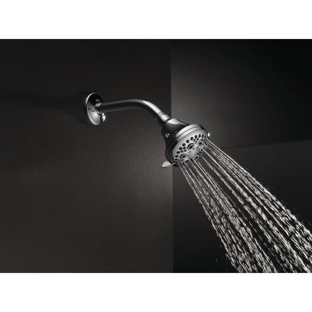 Delta 5-Spray Patterns 1.75 GPM 4 in. Wall Mount Fixed Shower Head in Chrome 75556