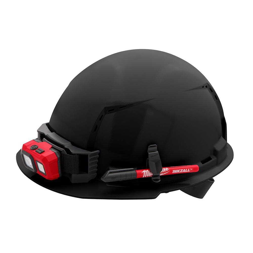 Milwaukee Black Front Brim Vented Hard Hat with 4pt Ratcheting Suspension Type 1 Class C 48-73-1210 from Milwaukee