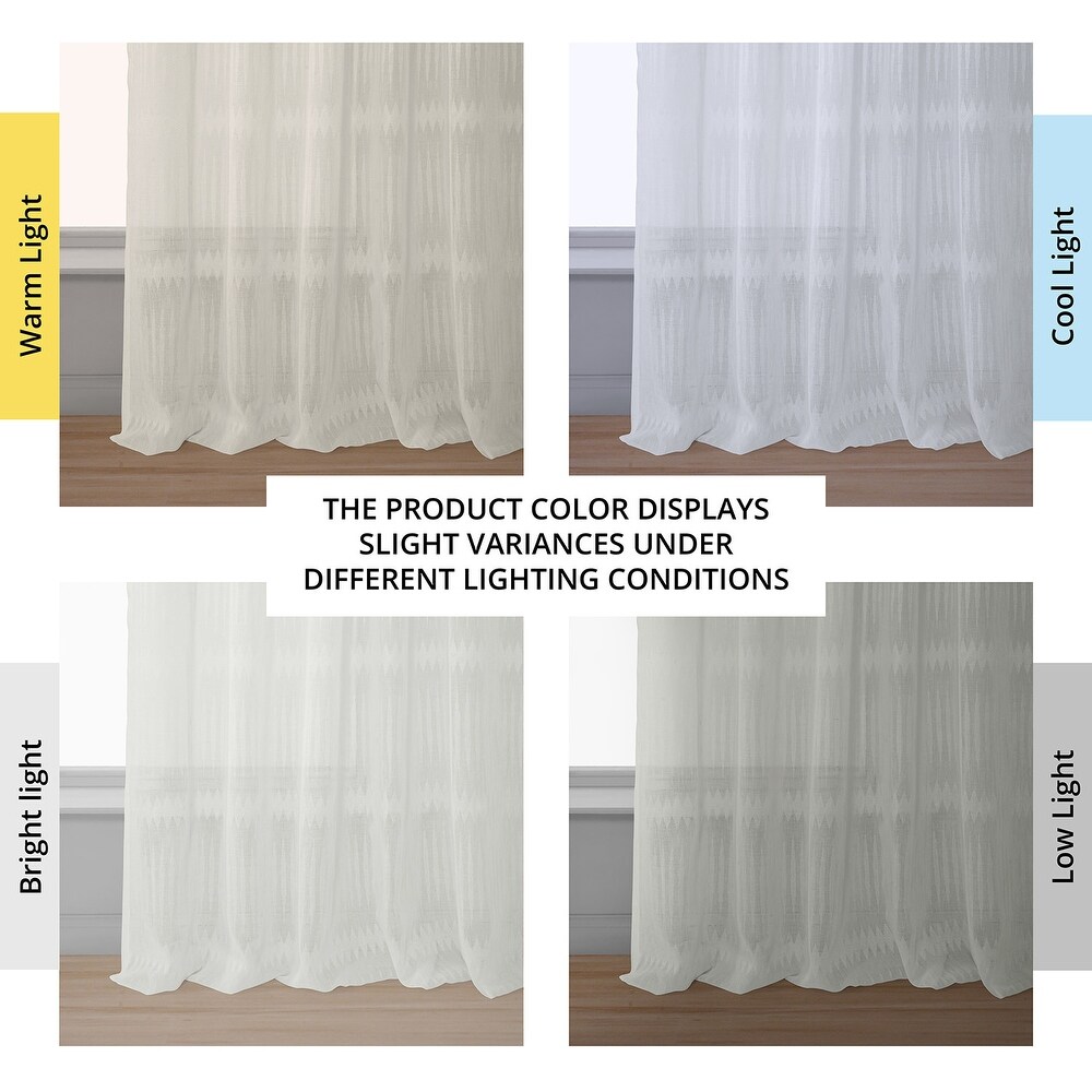 Exclusive Fabrics Polaris Patterned Linen Sheer Curtain (1 Panel)