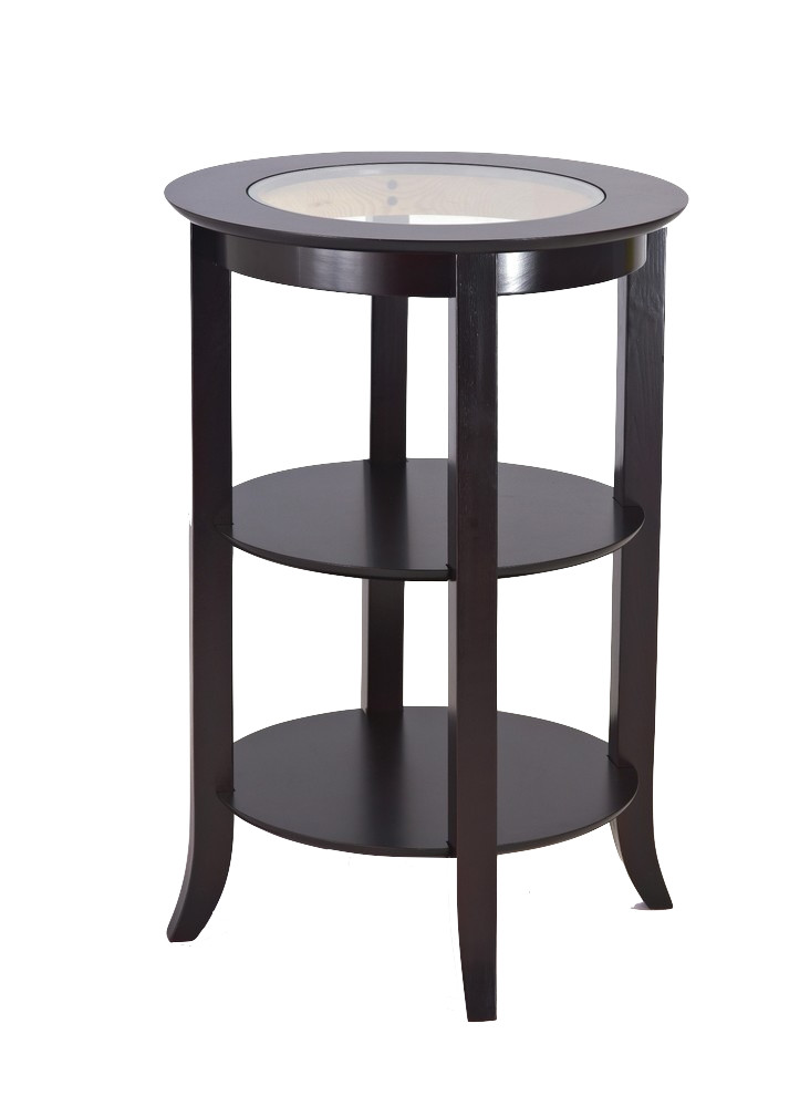 Wood Round Side /Accent Table   Transitional   Side Tables And End Tables   by Megahome  Houzz