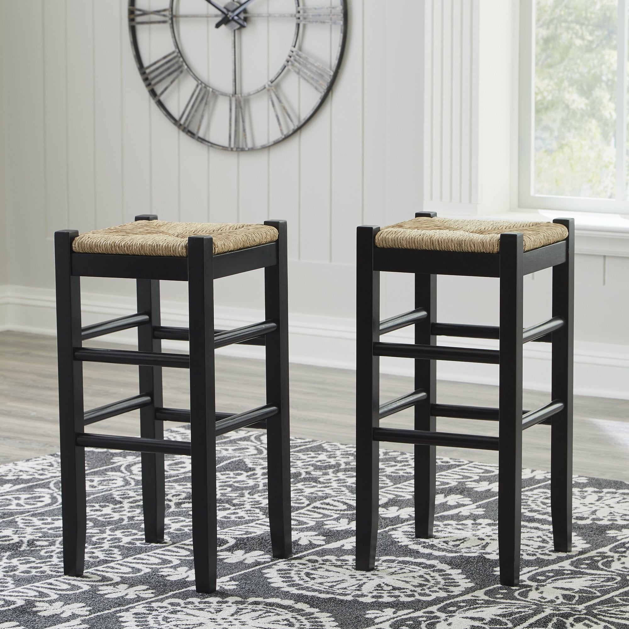 Ashley Furniture Mirimyn Black Tall Stool (Set of 2) - 15