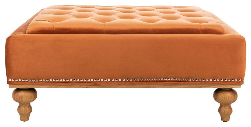 Blaire Tufted Ottoman  Sienna   Eclectic   Footstools And Ottomans   by Rustic Home Furniture Deco  Houzz