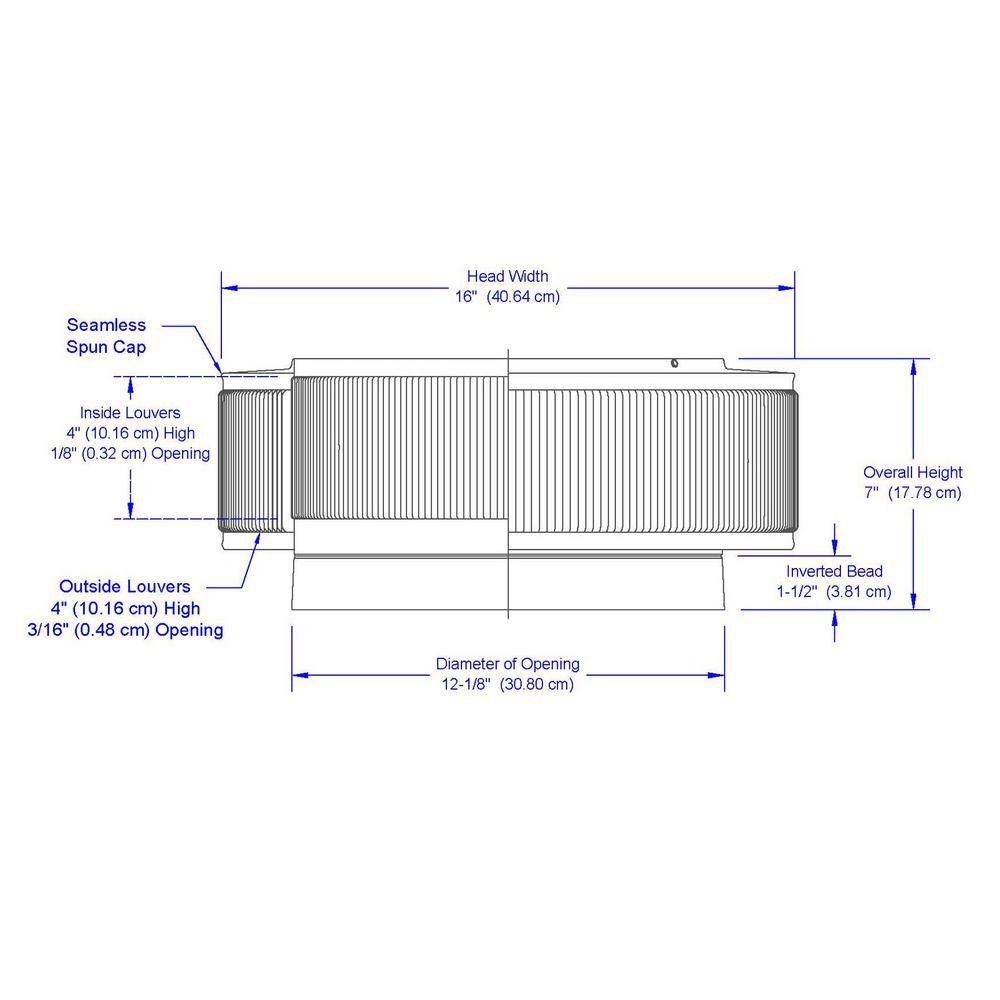 Active Ventilation 12 in. Mill Finish Aluminum No Moving Parts Retrofit Wind Turbine AV-12-RF