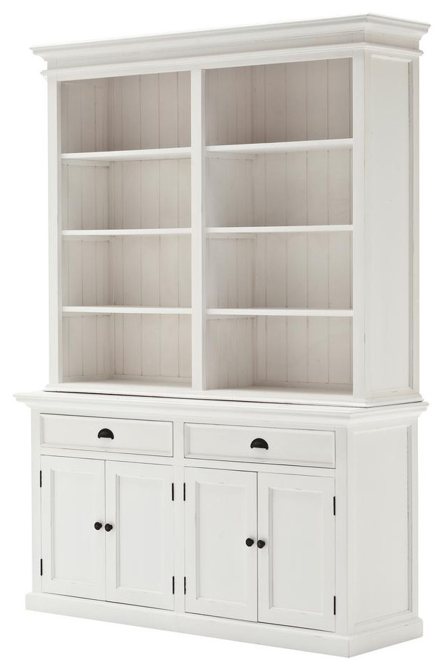 Classic White Hutch Bookcase With Versatile Storage  Belen Kox   Contemporary   Bookcases   by BisonOffice  Houzz