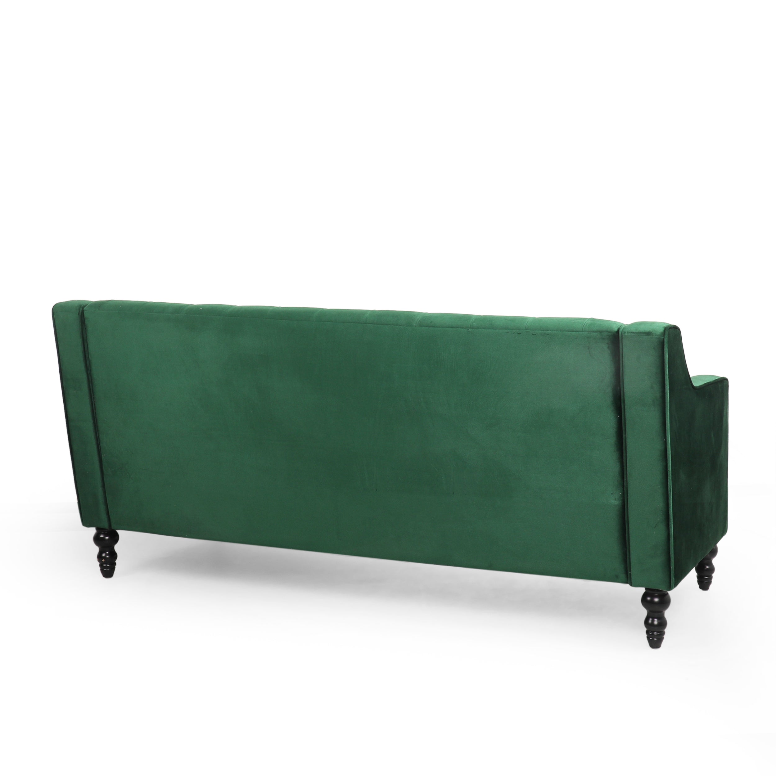 Jameer Modern Glam Tufted Velvet 3 Seater Sofa