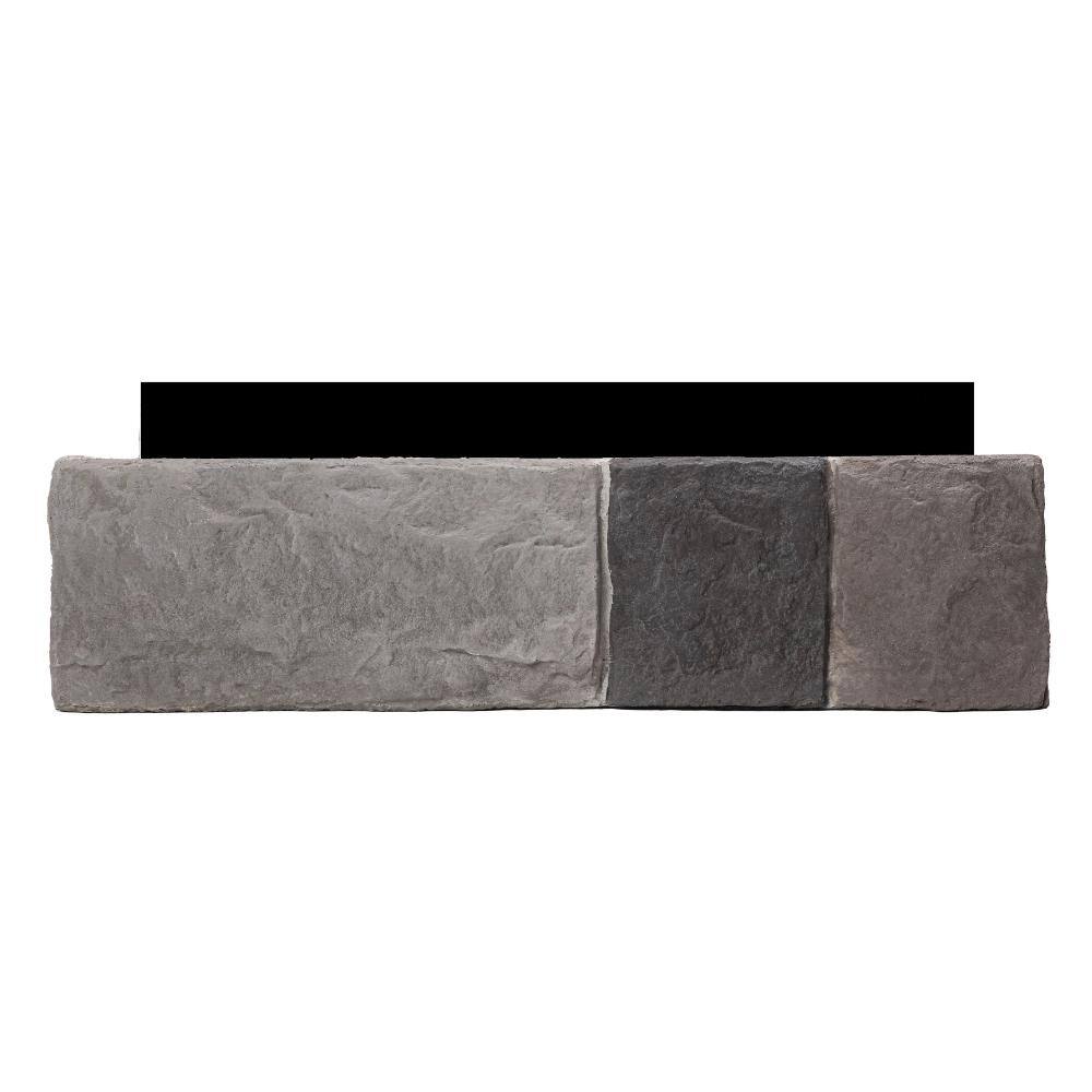 ADORN Shadowledge Slate 23.5 in. x 6 in. Stone Veneer Siding (Flats) SFLAT