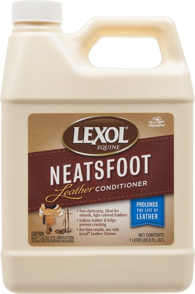 Lexol Equine Neatsfoot Leather Conditioner， 1-L bottle