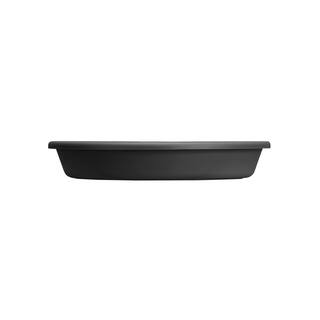 THE?HC COMPANIES 24 in. Black Planter Saucer Tray for Classic Pot Container SLI24000G18C006LRCFO-BLACK