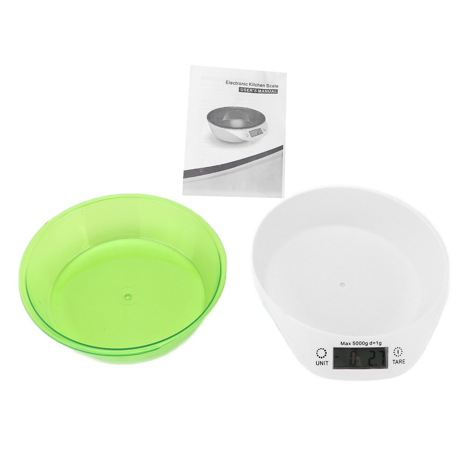 Pet Food Scale Bowl Cat Dog Digital Kitchen Food Weighing Bowl For Pet Food Baking Cookinggreen