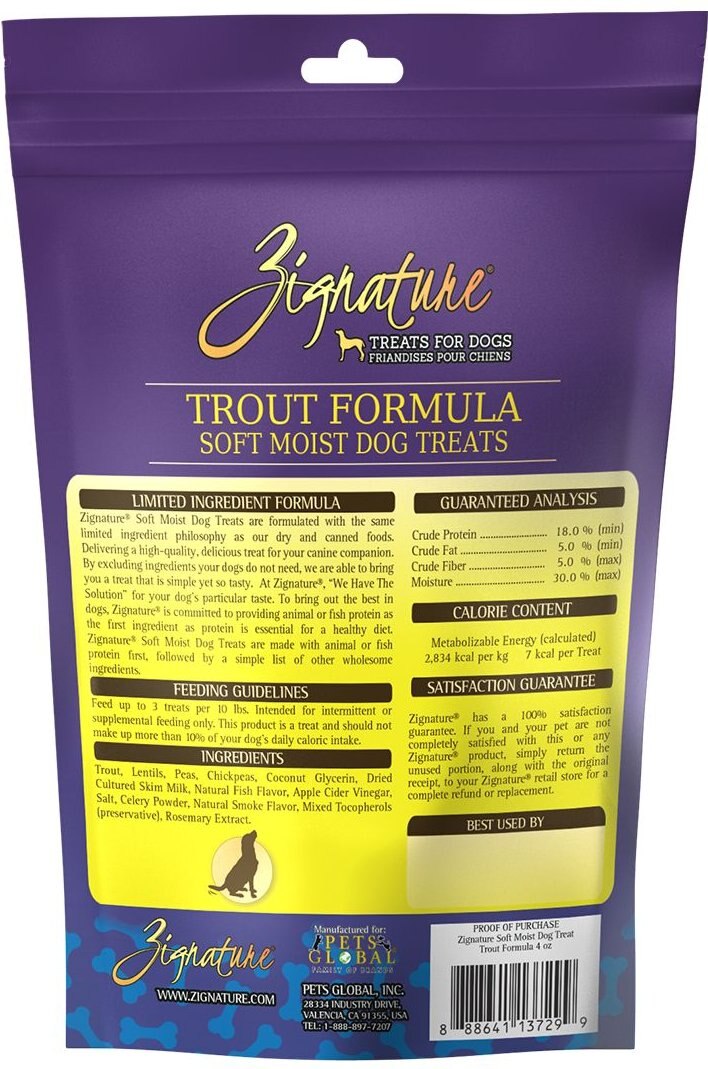 Zignature Trout Flavored Soft Dog Treats