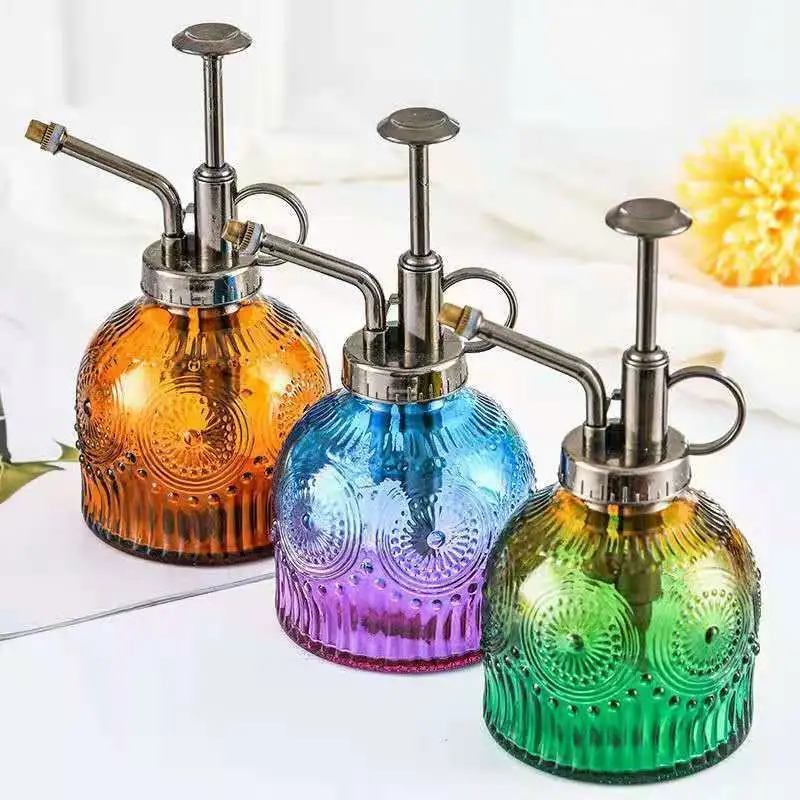 Wholesale Glass Watering Can  Retro Style Glass Watering Spray Bottle One Handed Watering Can Houseplant Spray Bottle/