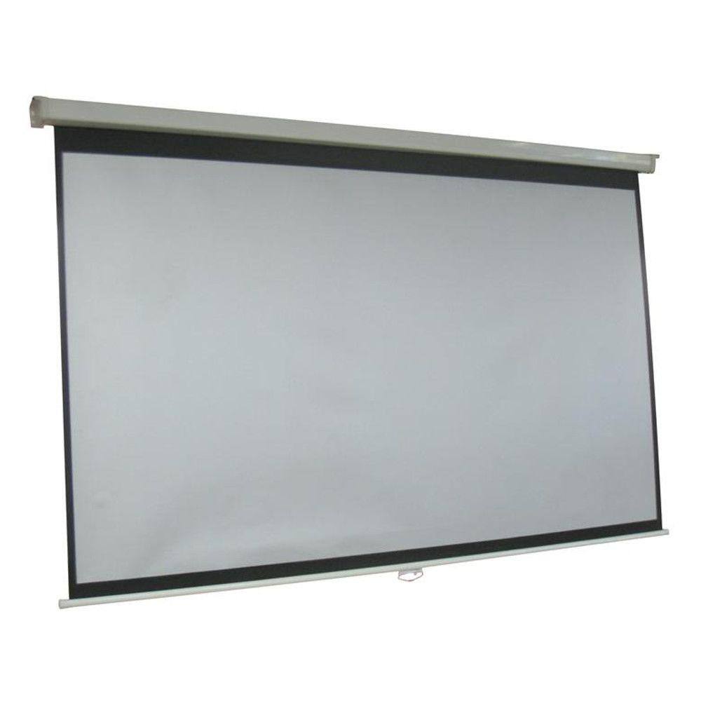 ProHT 84 in. Manual Projection Screen with White Frame 05350