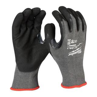 MW Small Gray Nitrile Level 5 Cut Resistant Dipped Work Gloves 48-22-8950