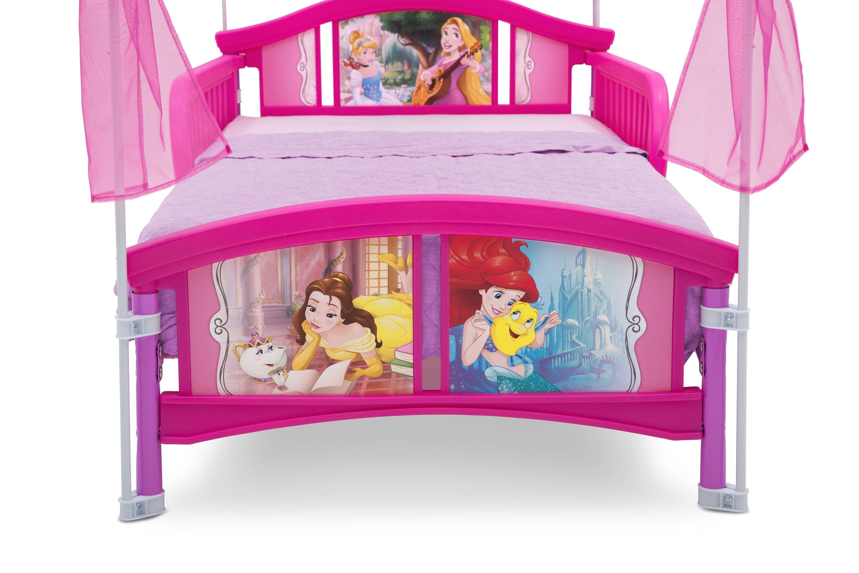 Delta Children Disney Princess Plastic Toddler Canopy Bed, Pink